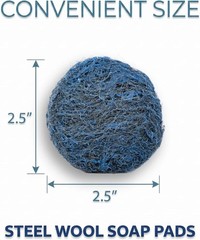 Powerful Steel Wool Soap Pads (10 Count) for Grease & Rust Removal, Reusable