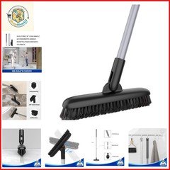 Heavy Duty Grout Scrub Brush with Long Handle | Shower Floor Scrubber for Cle…