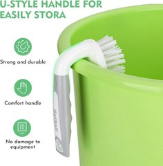 SetSail Heavy-Duty Scrub Brush 2 Pack Stiff Bristles for Shower Bathroom Kitchen