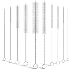 Durable 10-Piece Cleaning Brush Set for Metal Straws and Kitchen Accessories