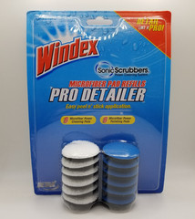 Windex Sonic Scrubber Microfiber Pad Refills Pro Detailer 12 Pads 6 Clean/Polish