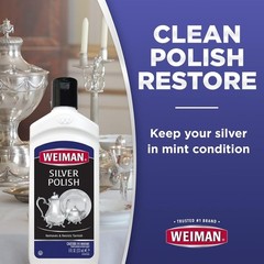 Silver Cleaner 8oz Liquid Polish & Restore Jewelry Tarnish Remover Non-Scratch