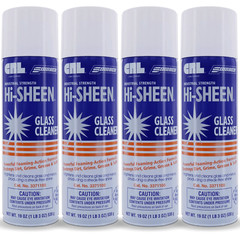 Somaca Hi Sheen Glass Cleaner, Windows, Mirrors, Chrome Stainless Steel, 4 Cans