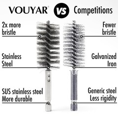 Hex Shank Pipe Cleaning Brush Set – 6 Stainless Steel Tools Included