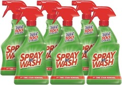 Concentrated Unscented Stain Remover Spray – 22oz Pack of 6 for All Temperatures