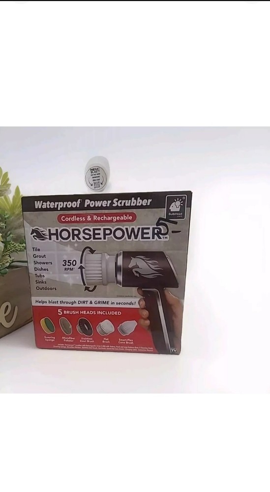Ruby Horsepower Handheld Cordless Rechargeable Spinning Power Scrubber