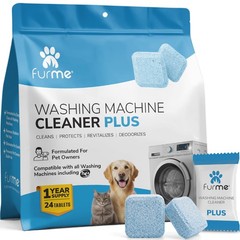 FURME Washing Machine Cleaner Tablets Pet Owners 24 Pack Deep Cleaning Descaler