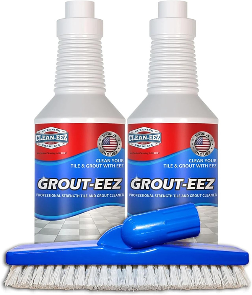 Clean-Eez Grout Cleaner 2 Pack with Stand-Up Brush Attachment – Stain Remover He