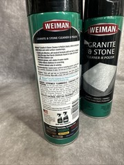 3 Weiman Granite & Stone 3-in-1 Clean Polish Protect Vanilla Aerosol 17 oz
