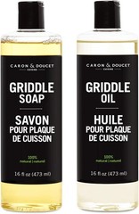 100% Plant-Based Griddle Cleaning Set Seasoning Oil & Soap Washing Restoring