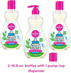 Baby Bottle Soap, Hypoallergenic Dish Soap for Baby Bottles, Powered by Plants,