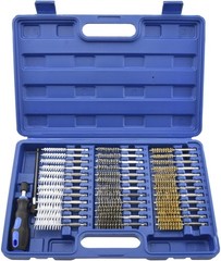 00325A Wire Brush Drill Attachments with 1/4-Inch Hex Shank, SAE and MM Brush…
