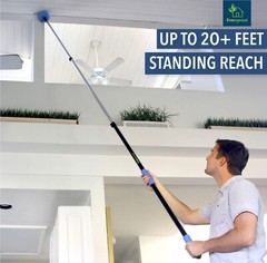 Hand-Packaged Cobweb Cleaner with 12 Ft Aluminum Pole – Effortless Dust Removal
