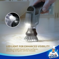 MR.SIGA Electric Spin Scrubber for Kitchen and Bathroom Cleaning Waterproof