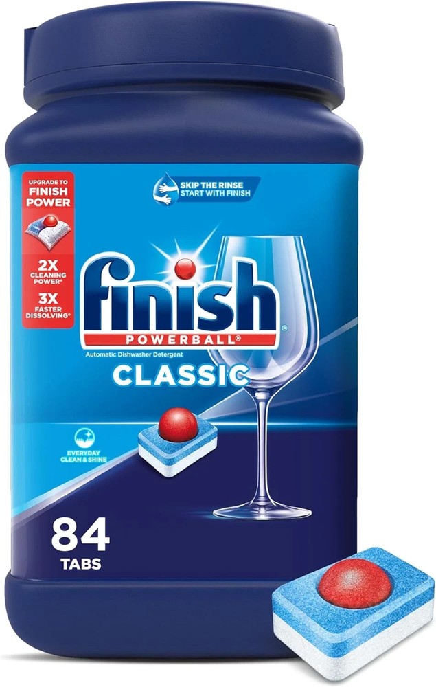Finish Classic Dishwasher Pods, No Pre-Rinse Dishwasher Detergent Soap For Clean