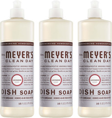 MRS. MEYER’S CLEAN DAY Liquid Dish Soap, Lavender, 16 Fl. Oz – Pack of 3