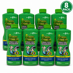 Green Gobbler Drain Clog Dissolver Bleach Free Formula Hair Grease Soap 8 Pack