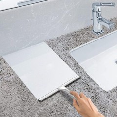 Shower Squeegee – Household, Car & Tile Cleaner 2 Adhesive Hooks, 10 Inch Silver