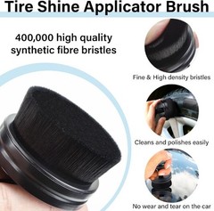 2 PCS Tire Shine Applicator Brush, Tire Dressing Brush Applicator with Seal Cove
