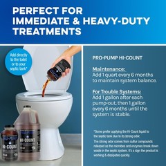 PRO-PUMP HI-COUNT Professional Grade Septic Tank Maintenance Liquid, 1 Gallon