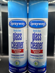 Sprayway Glass Cleaner Foaming Aerosol Spray, 19oz, Pack of 2