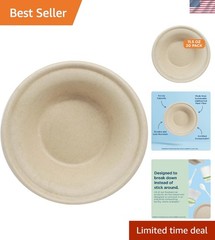 Compostable Paper Bowls, 11.5 Oz Pack of 20, Made from Unbleached Plant Fiber…