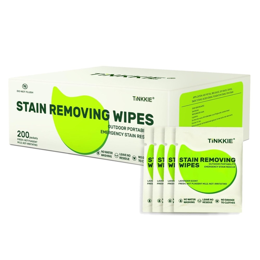 Easy-to-Use Fabric Stain Remover Wipes – 200 Pack