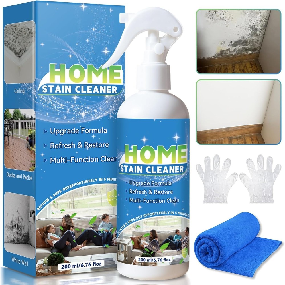 Multipurpose Wall Cleaner Spray – Mold Stain Cleaner for Home Surfaces – Bathroo