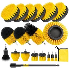 20 Pack Drill Brush Set – Power Scrubber with Long Attachments & Soft Detail Bru