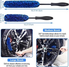 12Pcs Wheel Brush Kit for Cleaning Wheel & Tire, Wheel & Rim Brush,Car Detailing