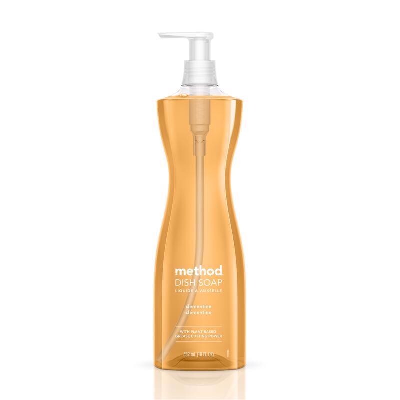 Method Clementine Scent Liquid Dish Soap 18 oz Plant Based & Cruelty Free