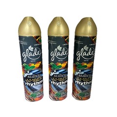 Glade Room Spray Air Freshener Sultry Amber Rhythm, 8 oz (3 cans)