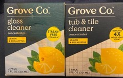 Lot 2 Grove co. Glass Cleaner & Tub / Tile Lemon Eucalyptus Concentrates