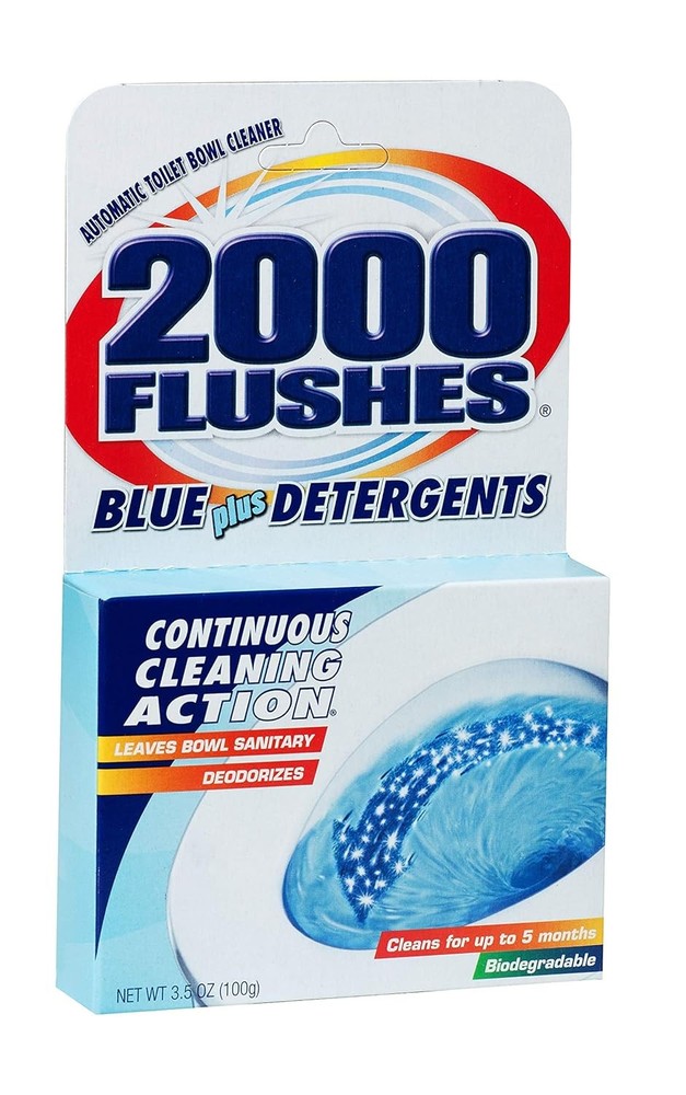 2000 Flushes Blue Plus Detergents Automatic Toilet Bowl Cleaner Tablet