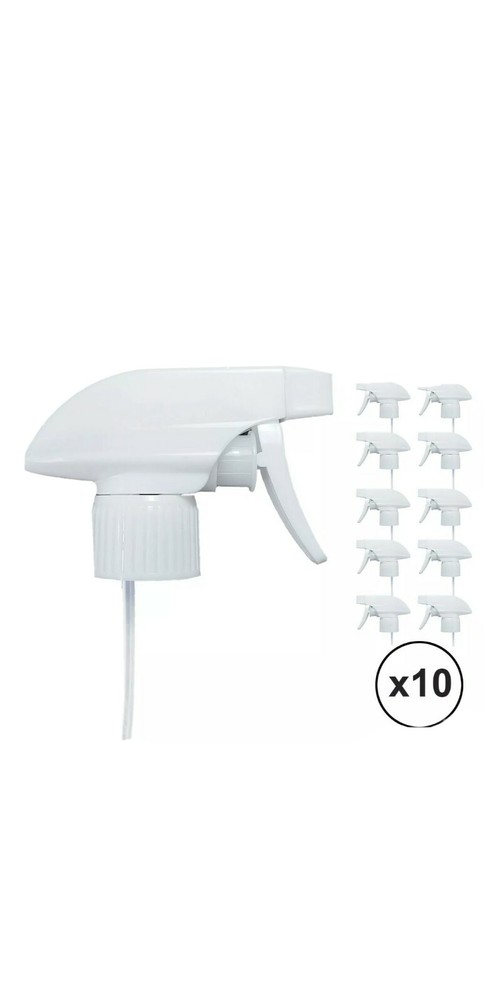 Trigger Sprayer Replacement Head Nozzle – Pack of 10 – 28/410 Neck Bottle Size.