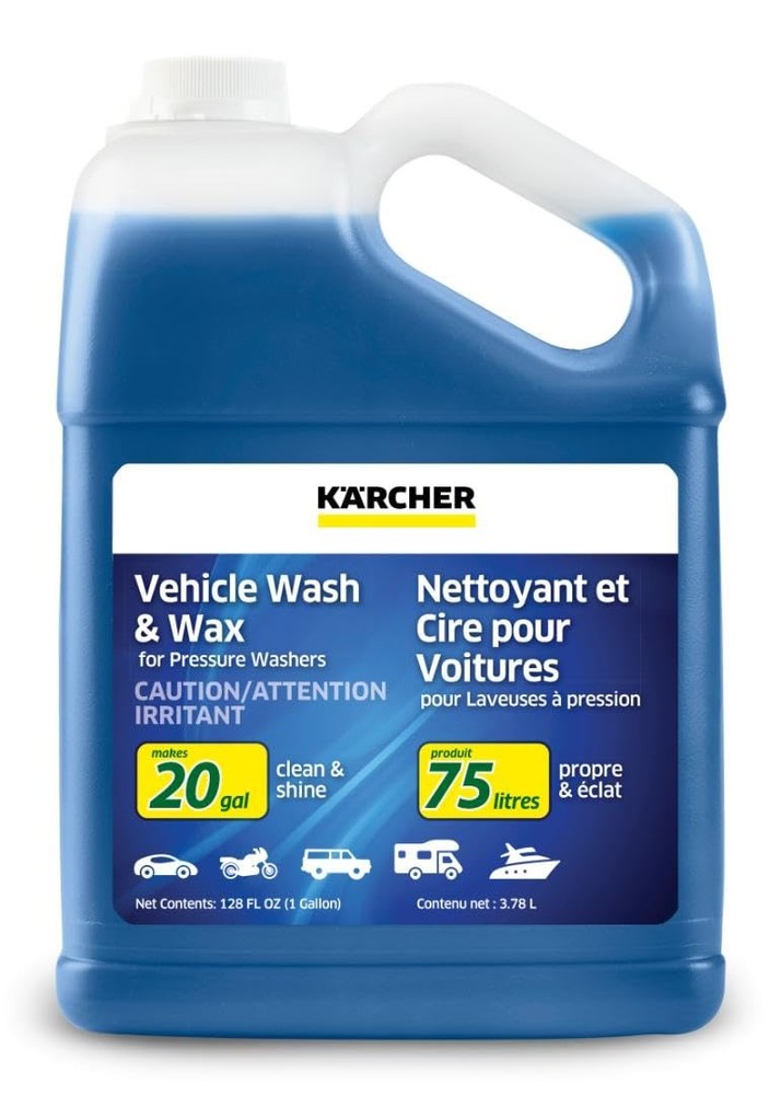 Karcher Vehicle Wash and Wax Concentrated Pressure Washer Detergent Makes 20 Gal