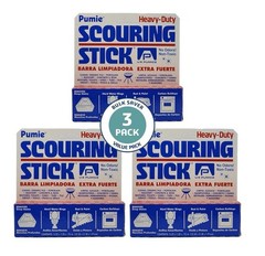 (3 Pack) PUMIE PUMICE Heavy Duty Scouring Stick Bar for cleaning toilets HDW-12T