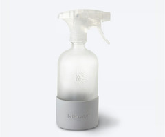 New Norwex FOREVER BOTTLE Glass Sprayer With Silicone Sleeve – Grey 16fl oz