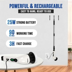 Spinzio Electric Spin Scrubber Cordless Electric Cleaning Brush with LCD Powe…