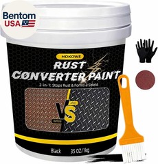 2-In-1 Rust Converter & Metal Primer 35Oz Black – Rust Inhibitor Paint for Metal