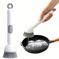 Dish Brush – Dish Brush with Detergent Dispenser – Adjustable Angle & Rotating