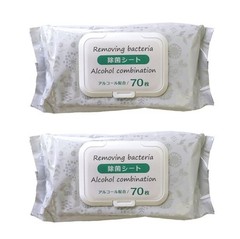Wet Wipes, 2 packs of 70-Wipe, extra-large (180mm × 200mm) and thick, 140 Sheets