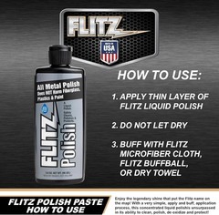 Flitz Multi Purpose Metal Polish Liquid – 3.4oz Bottle of USA-Made Tarnish Remov
