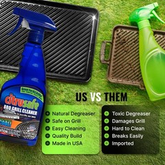 BBQ Grill Cleaner Spray for Outdoor Grill 16 OZ – Safe Heavy Duty Cleaner for…
