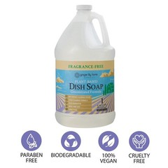 Liquid Dish Soap Plant-Based Concentrated 1 Gallon 128 Fl. Oz. Clear