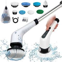 Electric Spin Scrubber, Cordless Bath Tub Power Scrubber with 8 Replaceable D…