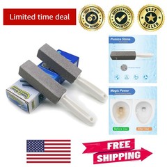 2 Pack Pumice Stone Cleaner with Ergonomic Handle – Multi-Surface Stain Remover