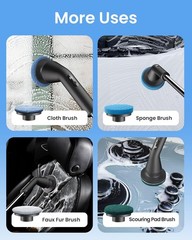 Electric Spin Scrubber, Cordless Cleaning Brush for Bathroom Shower Tub, IPX7…