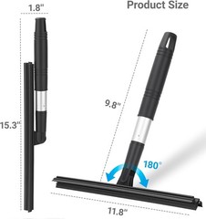 11.8” Triple-Blade Shower Squeegee – Streak-Free Wiper Design for Glass & Tile