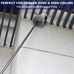 Grey Corner Cobweb Duster Head Brush Twist On Spider Web Indoor Outdoor Cleaner
